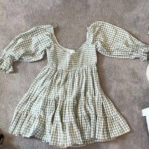 Cute babydoll dress with smocked top & puff sleeves